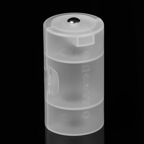 Switcher Adaptor Case Cell Battery Converter Batteries Adapter AA To D Size - Afbeelding 2 van 12