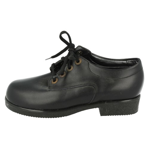 Boys Clarks Black Leather Lace Up 