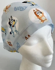 Bluey Adjustable Medical Slim Lid Surgery Euro Scrub Cap Chef Hat