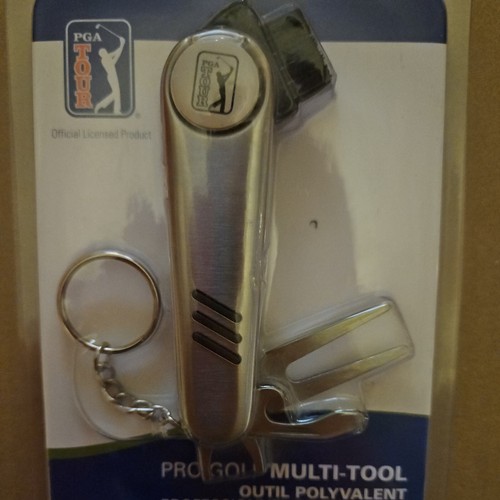 PGA TOUR Pro Golf Multi Tool Divot Tool Pen Brush Spike Tool Keyring Ball Marker - Picture 3 of 3