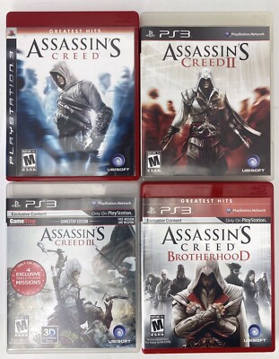 アサシンクリードセット （PS3） Assassins Creed 1 2 3 & Brotherhood Set Lot PLAYSTATION 3