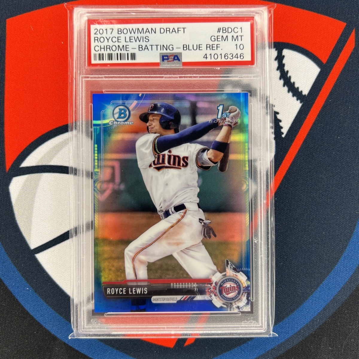 Bowman Draft 0 Chrome Royce Lewis Refractor 1st PSA Blue #BDC-1 