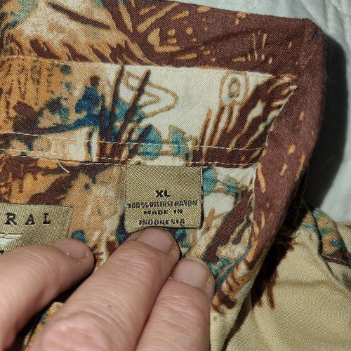 Vtg Natural Issue Hawaiian Button Up Men Shirt Size 2XG Beach Bum Party Relax - Picture 10 of 16