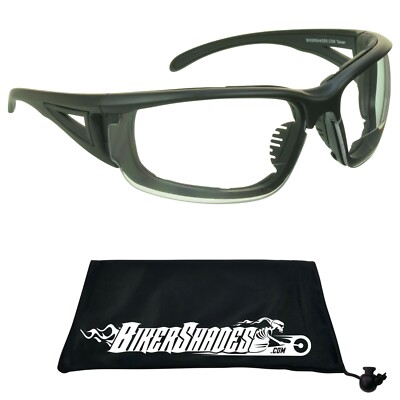 Motorcycle Safety Bifocal Sunglasses Readers Foam Padded Men Z87 Wind Resistant