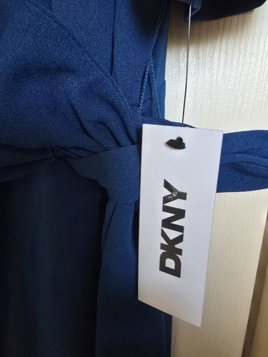 DKNY Women's Side Knot Belt Dress PD4G1848 AEGEAN (Plus Size 22W) NWT MSRP $100 - Picture 7 of 15