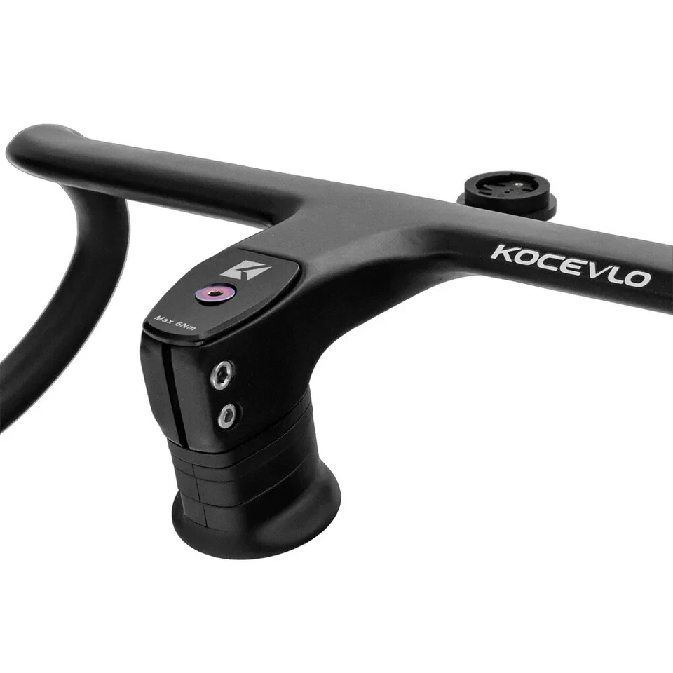 Integrated Carbon Road Bike Handlebar 28.6mm Internal Routing Including Spacers - Image 2 of 4