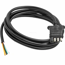 4 Pin Trailer Wiring Harness Connector 10ft Heavy Duty Extension Jacketed Cable