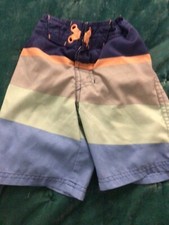 Art Class Boy  s Swim Trunks Bathing Suit Bottoms stripes size 4 Adjustable Waist