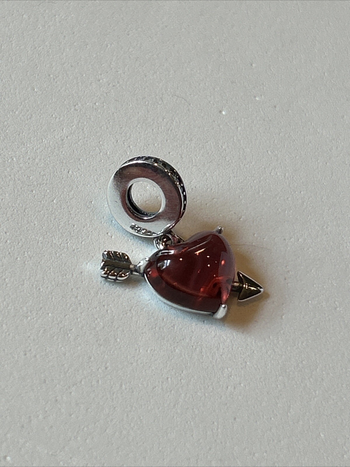 Authentic Pandora #793085C01 Red Heart & Arrow Murano Glass Dangle ...
