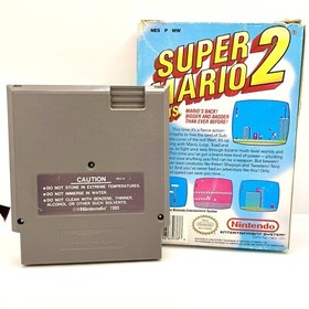 NES Super Mario Bros 2 Game W/Original Box- No Manual Nintendo Entertainment