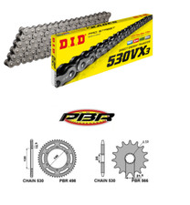 KAWASAKI VN 800 VULCAN 1997 AL 2005 Trasmissione catena DID 530VX corona pignone