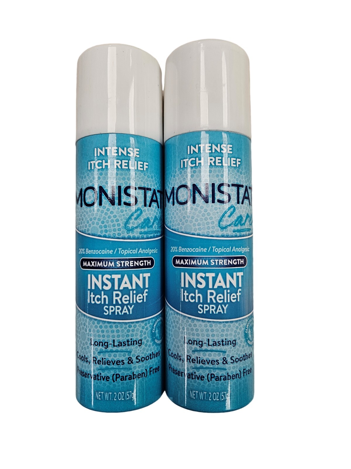 MONISTAT Anti-Itch SPRAY Instant Relief!  MAX STRENGTH 2oz ( 2 pack ) --