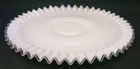 Fenton Silver Crest 15" Platter Torte Plate Vintage milk glass ruffle