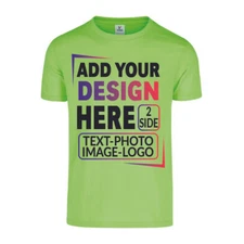 Custom Personalized TShirt Polycotton 50/50 Add Photo Text Custom Made Shirt