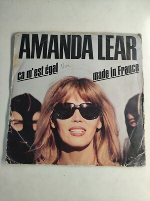 N1695 Vinyl 45-Touren Amanda Lear Es ist mir egal Made in France Vintage 1981