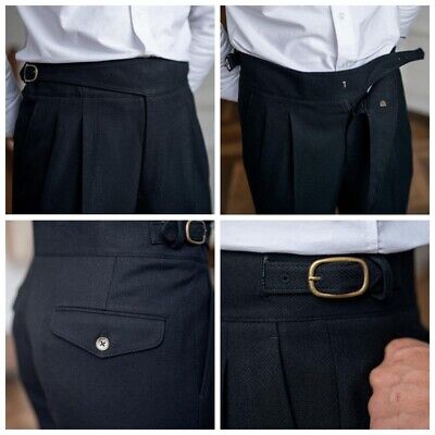 Men Formal Double Pleated Dress Pants Casual Classic Slim Men Formal Double Pleated Dress Pants Casual Classic Slim
