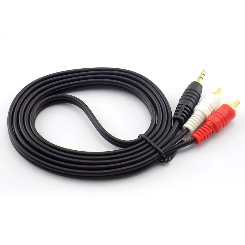1.5/5/10M AUX Audio Cable 3.5mm Jack Male to 2 RCA Male AV Cord Fr Mp3 Phone Pod - Image 4 of 4