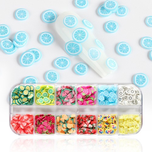 3D DIY Polymer Clay Slices Fruit Cartoon Cake Stick Decor Nail Art # - Picture 4 of 13