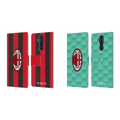 OFFICIAL AC MILAN 2020/21 CREST KIT LEATHER BOOK WALLET CASE FOR NOKIA PHONES