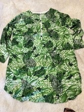 NEW Green and white floral printed Pakistani Desi Kameez Eid Gathering