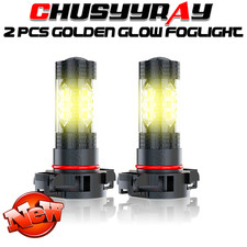 CHUSYYRAY 5202 LED Fog Light Yellow H16 Fog Bulbs Super Bright Fanless 3000K