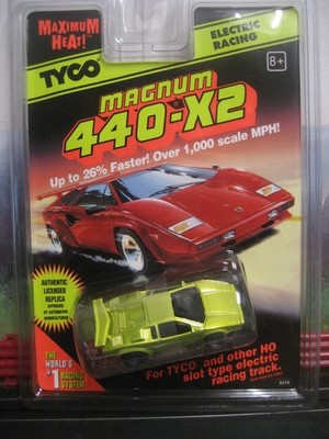 NEW Tyco HO Scale Slot Car  Lamborghini  Chrome 440X2 !!