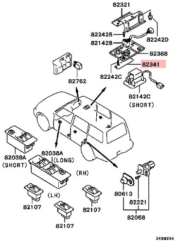 Elektrische Schiebedach Abdeckung Blende für Mitsubishi Delica L400 SpaceGear PD8W 2.8 - Bild 3 von 7