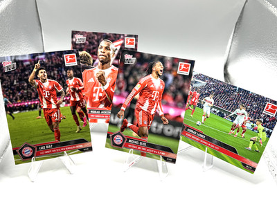 FC Bayern München 4x Topps Now Bundesliga Olise Diaz Laimer Jackson Konvolut