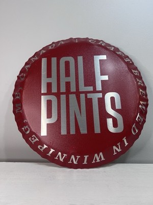 RARE 2018 Virtue Half Pints Hard Cider Embossed Alum Bar Sign 17  Michigan AB