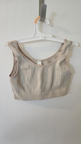 Art Class Girls Tan Ribbed Sports Bra Size M