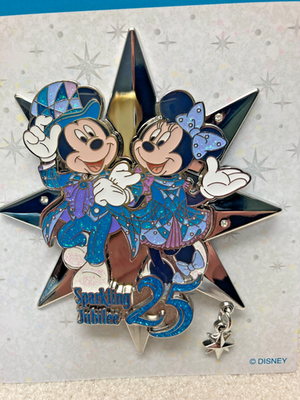 Tokyo Disney Sea 25th Anniversary Mickey Pin Badge Sparkling