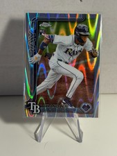 Chandler Simpson Tampa Bay Rays 2025 Topps Chrome Wave Insert Rookie Card
