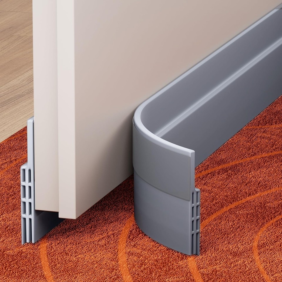 GroTheory Door Draft Stopper 2 Pack Silicone Under Door Seal Weather ...