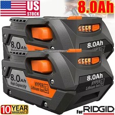 1-4 Pack For Ridgid R840087 8.0Ah Lithium Battery Rigid 18Volt R840085 Power