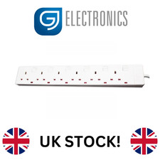 6 Way Extension Socket Individual Switches 13amp Plug