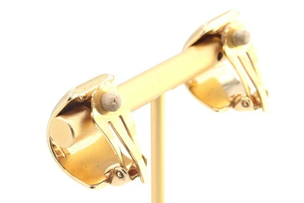 Pre-owned Hermes enamel earrings in orange and gold with cloisonn? enamel and - Image 2 of 4