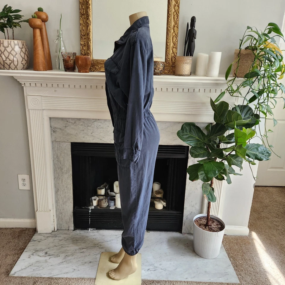 Traje de Caldera Azul Joven Fabuloso Y Roto Mono Traje de Vuelo Talla Mediana Foto 3 de 4