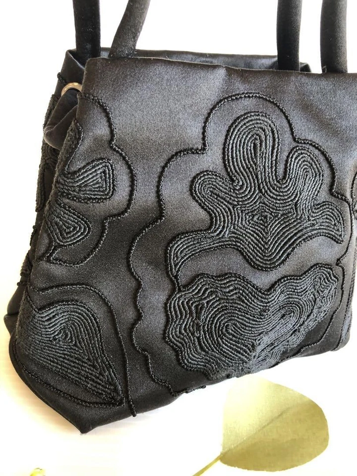 Giorgio Armani Bolso de Mano Bolso de Mano Bordado Diseñador Cartera Elegante Todos los Días Foto 3 de 4