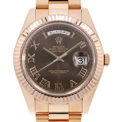 ROLEX Day Date II 218235 Schokobraun Rom V Nummer Sekundenzeiger Herren