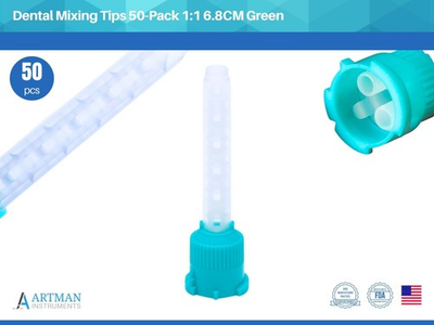 #ad #ad Dental Mixing Tips 1:1 Ratio 6.8cm Crown amp; Bridge Impression 50 Pack Green $12.99