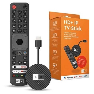 HD-Plus IP TV-Stick inkl. 3 Monate HD+ IP-Abo (UHD 4K, Android TV, Dual-WiFi)
