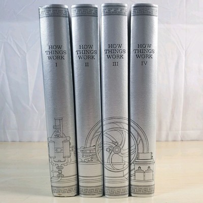 How Things Work Hardcover Book Volume 1-4 Complete Set Roger Jean Segalat Silver