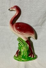 Vintage 1950s 6 1/2 Inch  Flamingo Ceramic Figurine