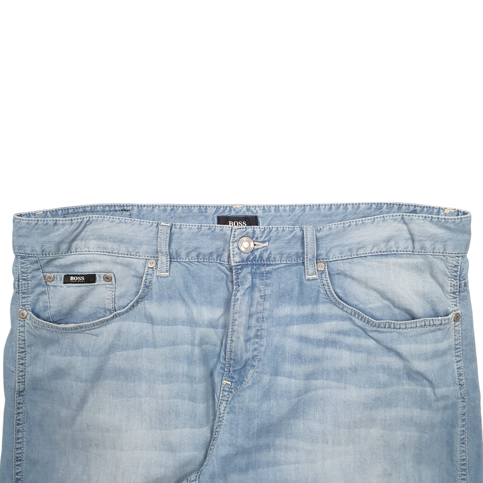 HUGO BOSS Casual Jeans Regular Fit Blue Denim Trousers Mens W36 L31 image 2