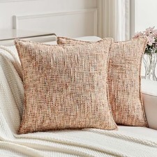 Decorative Throw Pillow Covers 18x18 Inch Set of 18" x 18" Pack of 2 Rust