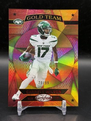 2023 Panini Certified Gold Team Garrett Wilson #GT-4 Mirror Red /99