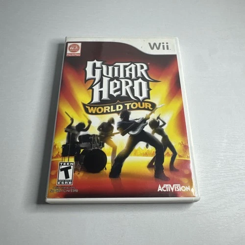 Guitar Hero: World Tour (Nintendo Wii, 2008) Complete, Excellent Disc, CIB