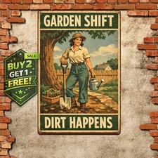 Funny Garden Sign Gardening Gifts For Gardeners Metal Tin Sign 8x12
