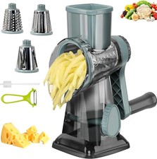 Cheese Grater with Handle, Multifunctional Manual Rotary Cheese Grater - Cheese 