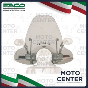 Parabrezza Faco Piaggio Vespa LX 50 125 150 con aste cromate